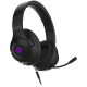 LORGAR Noah 701, gaming headset with microphone, 2.4GHz USB dongle + BT 5.1 Realtek 8763, battery 1000mAh, type-C charging cable 0.8m, audio cable 1.5m, size:195*185*80mm, 0.28kg. Black