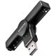 Axagon Foldable pocket USB-A contact Smart / ID card reader.