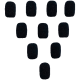 JABRA Slim Foam Mic Covers for BlueParrott B250 Series headsets (10 pcs in bag)
