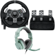 LOGITECH G920 Driving Force Racing Wheel + Astro A10 - GREY/GREEN