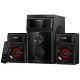 SVEN MS-302, 2.1 speakers, black, FM, USB/SD, Display, RC unit, power output 20W+2x10W (RMS)
