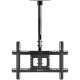 ONKRON Ceiling TV Mount Bracket Height Adjustable for 32 to 80 Inch LED LCD TVs, Black