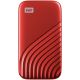 SanDisk My Passport External 500GB SSD, USB 3.2, Red, 1050MB/s Read, 1000MB/s Write, PC & Mac Compatible