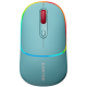 Canyon 2 in 1 Wireless optical mouse with 6 buttons, DPI 800/1200/1600, 2 mode(BT/ 2.4GHz), 650mAh Li-poly battery,RGB backlight ,Dark cyan, cable length 0.8m, 110*62*34.2mm, 0.085kg