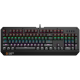 CANYON Hazard GK-6, Wired multimedia gaming keyboard with lighting effect, 108pcs rainbow LED, Numbers 104keys, EN double injection layout, cable length 1.8M, 450.5*163.7*42mm, 0.90kg, color black