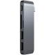 SATECHI Type-C Pass-Through USB Hub with USB-C Charging Port Space Gray