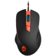 Wired Gaming Mouse with 6 programmable buttons, Pixart optical sensor, 4 levels of DPI and up to 3200, 50 million times key life, 1.5m Braided USB cable,rubber coating surface and colorful RGB lights, size:130*75*40mm, 140g