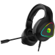 Canyon RGB gaming headset with Microphone, Microphone frequency response: 20HZ~20KHZ,  ABS+ PU leather, USB*1*3.5MM jack plug, 2.0M PVC cable, weight: 300g, black