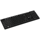 2.4GHZ wireless keyboard, 104 keys, slim design, chocolate key caps, RU layout (Black)