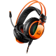 CANYON Gaming headset 3.5mm jack plus USB connector for vibration function, light control button, adjustable microphone and volume control, with 2in1 3.5mm adapter, cable 2M, Black, 0.44kg
