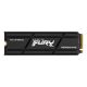 Kingston Fury 4TB M.2 PCIe NVMe SSD - 3D TLC, Write speed 7000 MBytes/sec, Read speed 7300 MBytes/sec, MTBF 1800000 hours