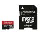 SD microSD Card 128GB Transcend SDXC UHS1 w/adapter