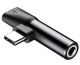 Baseus CATL41-01 kabel kønsskifter Type-C Type-C / 3.5 mm Sort